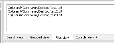 Screenshot of the "Files view" appearance