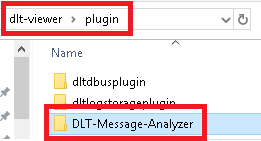 Screenshot of DLT Message Analyzer plugin location inside the dlt-viewer project