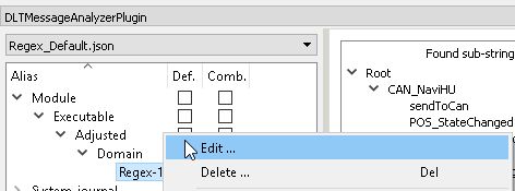 Screenshot of "Edit" pattern context-menu