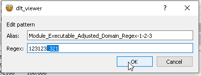 Screenshot of the adjusted pattern "Edit" dialog with the cursor on OK button