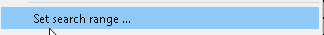 Screenshot of the "Set search range" context menu item